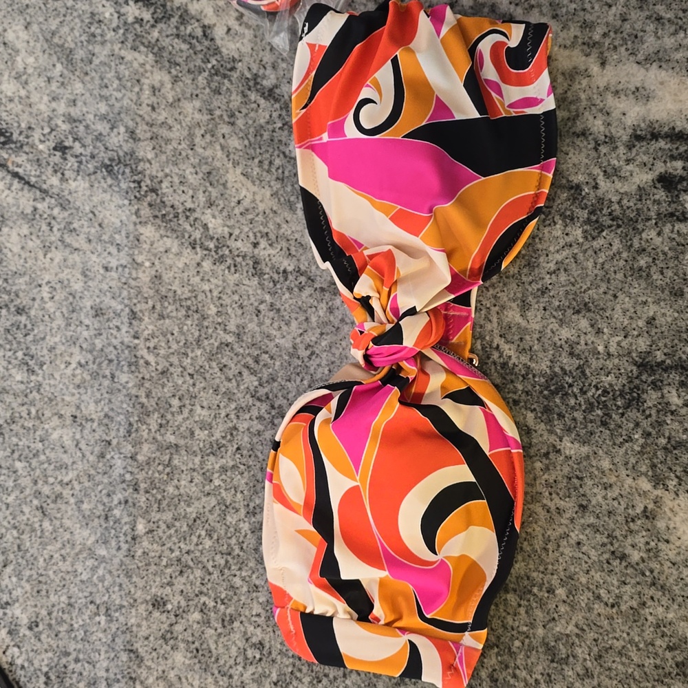 Shade & Shore Multicolor Bandeau Bikini Top